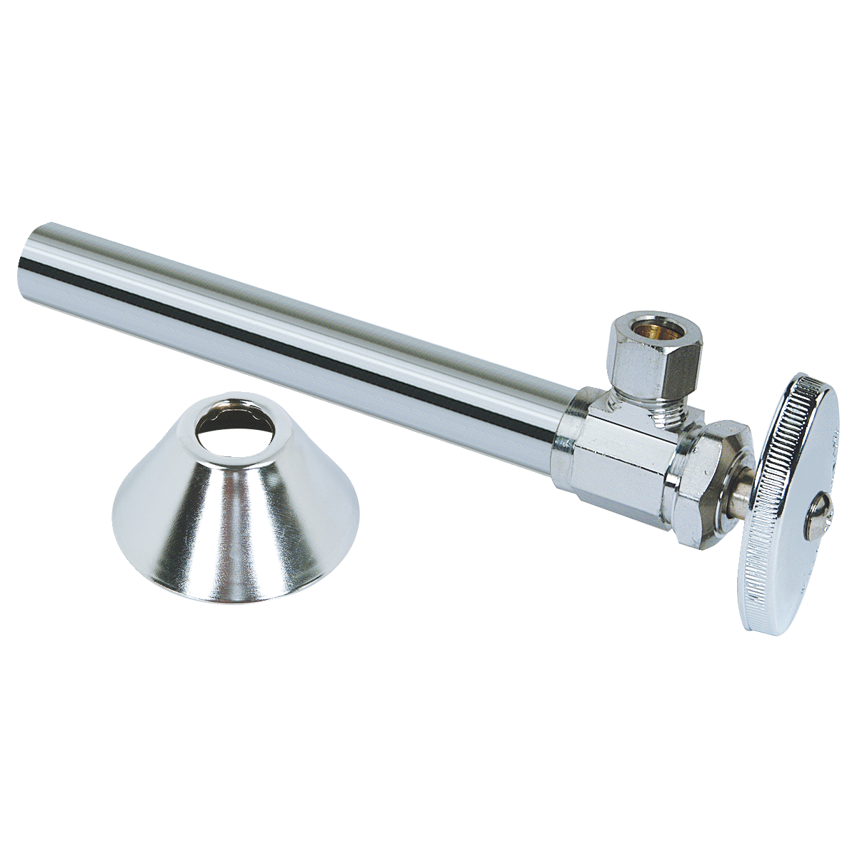 1/2 in. Nom Sweat x 3/8 in. O.D. Comp With Bell Escutcheon BrassCraft